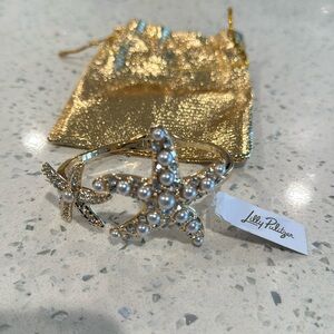 New Lily Pulitzer Gold starfish bracelet